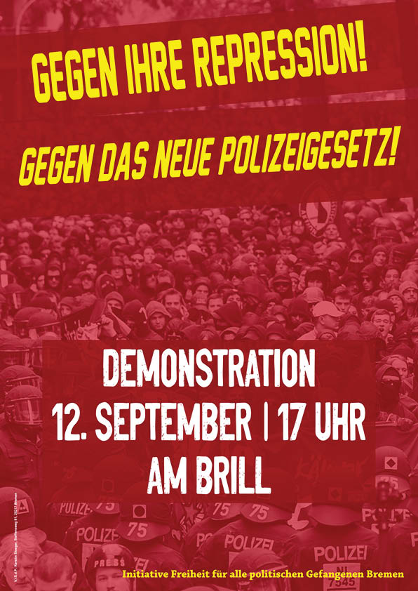Bremen: Demonstration gegen Repression und das neue Polizeigesetz