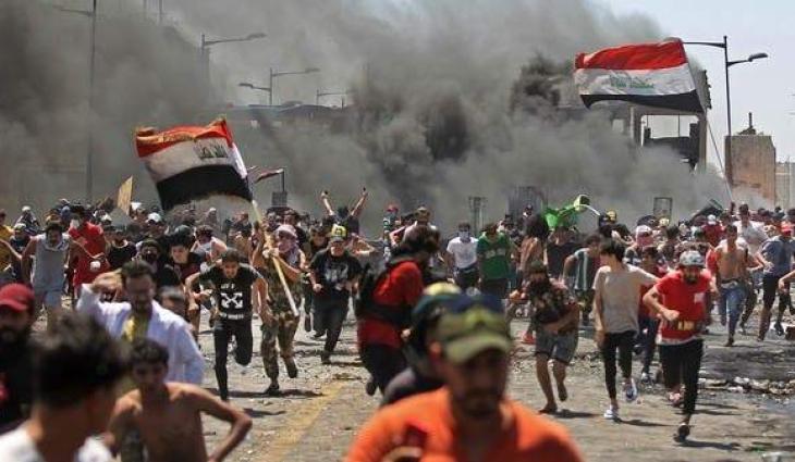 IRAQ: Combative mass protests in Baghdad