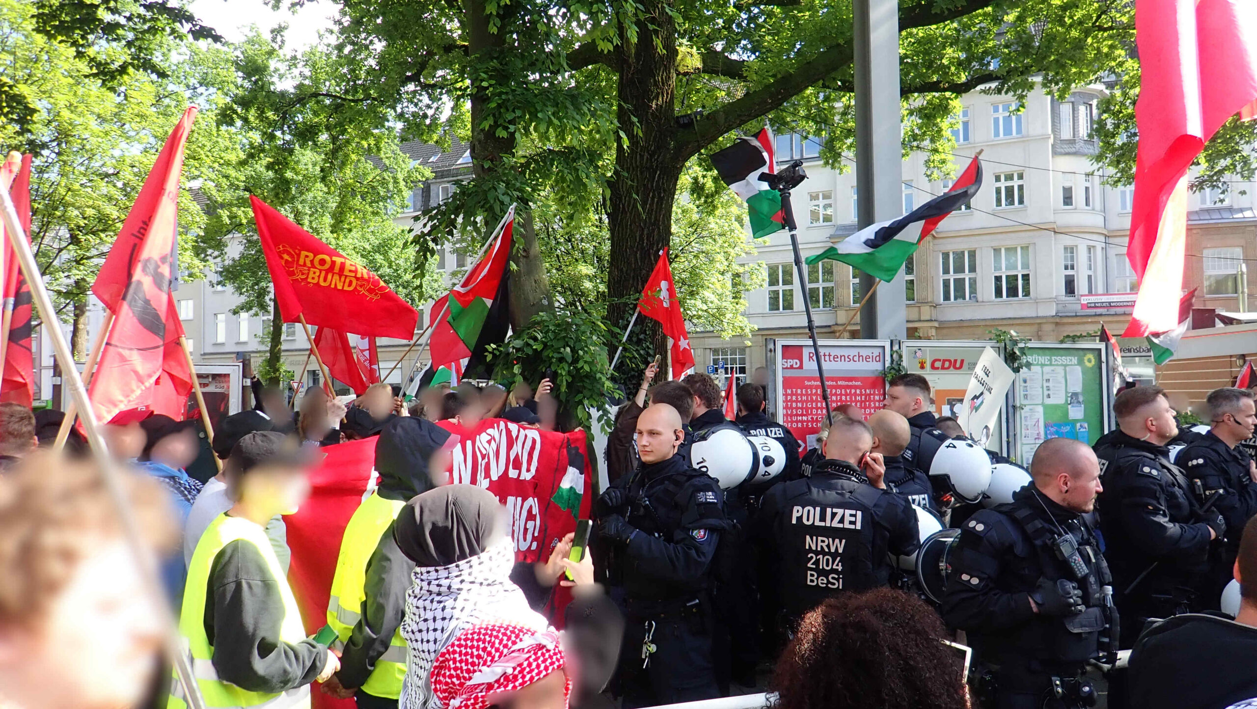 Essen: Demo in Solidarität mit PSDU und dem Widerstand in Palästina