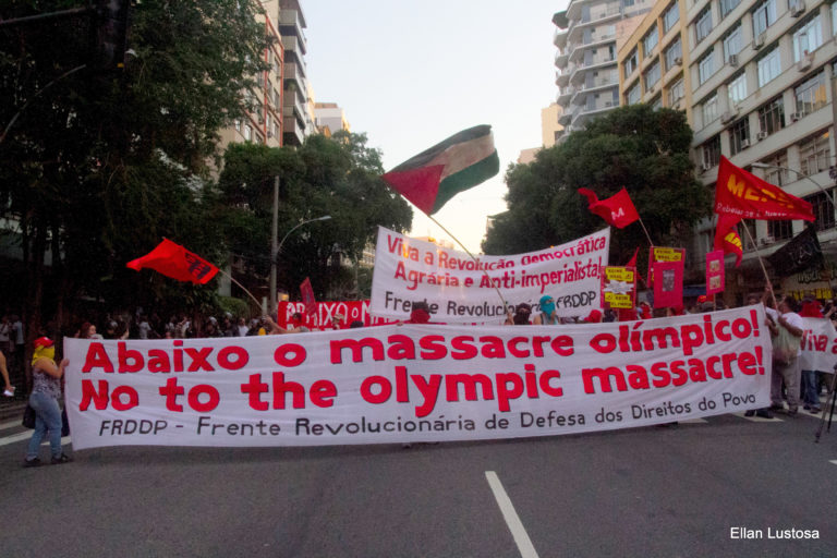 Demonstration gegen Olympia in Rio