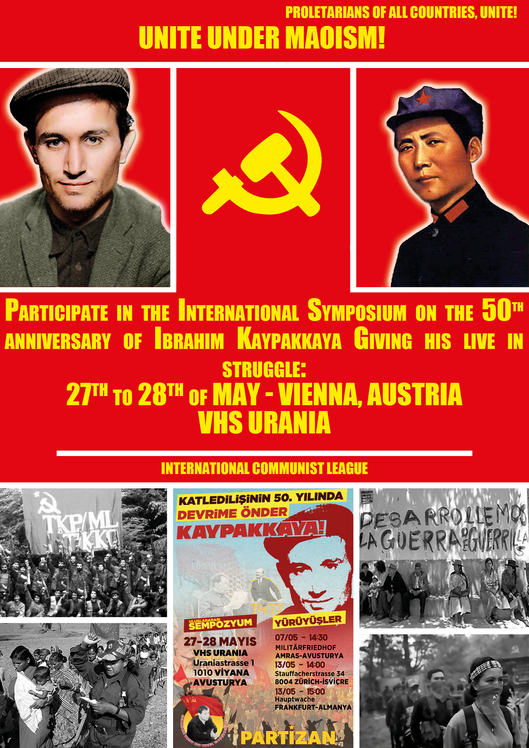 International Symposium on the 50th anniversary of İbrahim Kaypakkaya giving his life in struggle