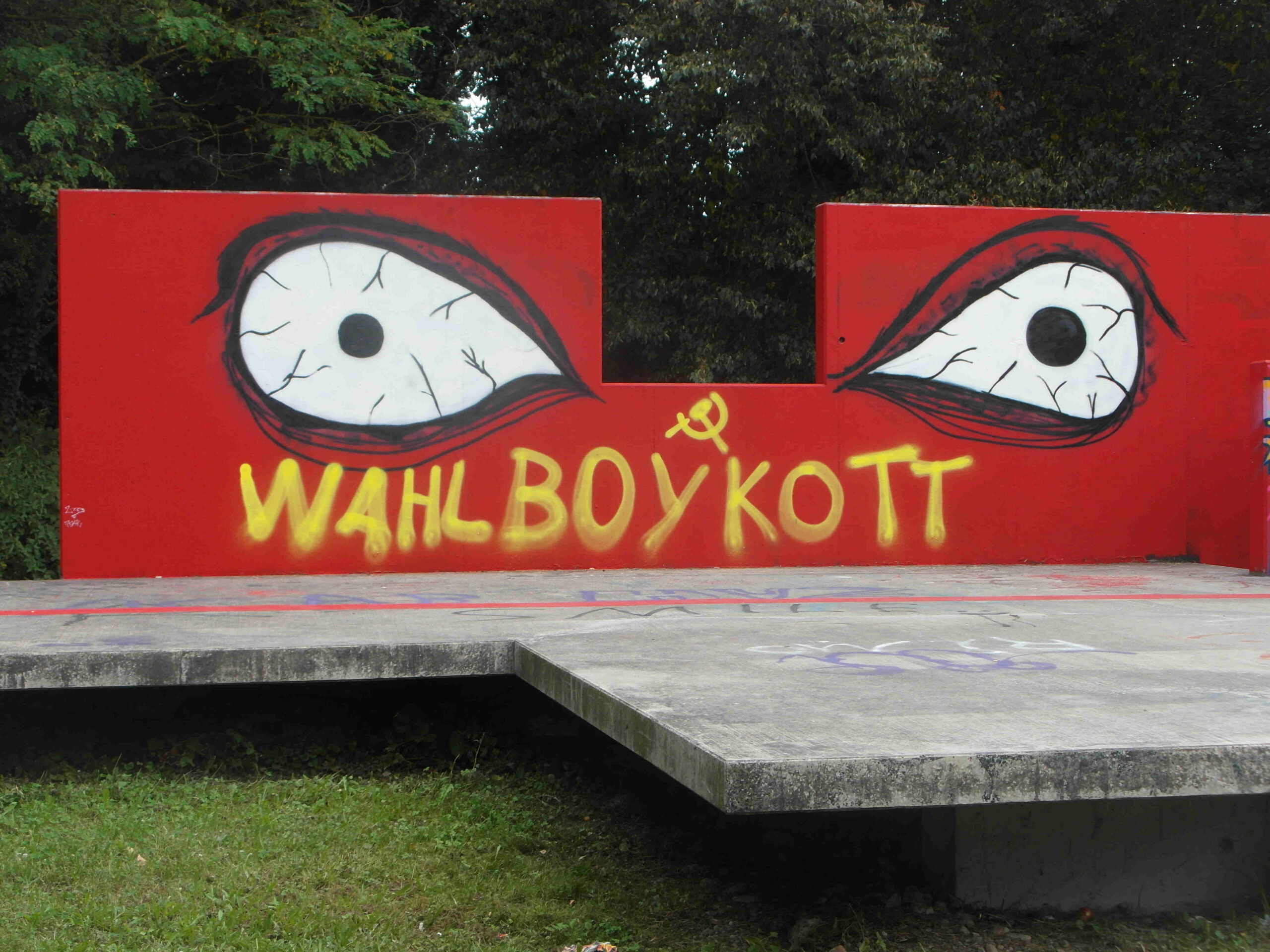 Impressions of the election boycott in Freiburg