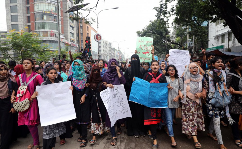 Schülerproteste Demo erste Reihe
