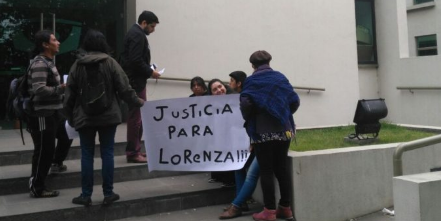 Lorenza Cayuhán protest
